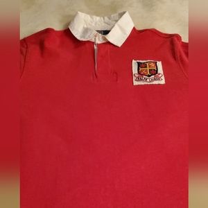 New $165 Polo Ralph Lauren L Custom Fit Royal Crested Cotton Rugby Limited